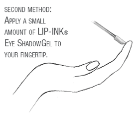 Second Method: Apply a small amount of LIP-INK® Eye ShadowGel to Your Fingertip